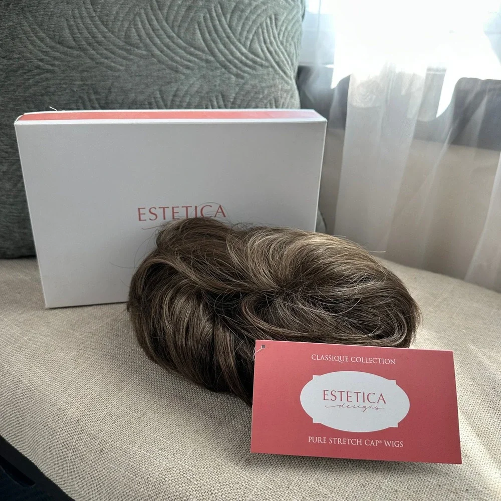 NEW Estetica Designs Billie Wig R14/8H Brown Blonde Highlighted Pure Stretch Cap